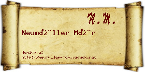 Neumüller Mór névjegykártya